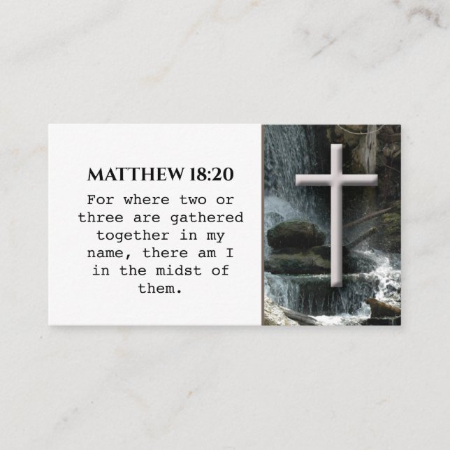  Cross Christlich BIBLE Verse Business Card Visitenkarte (Vorderseite)
