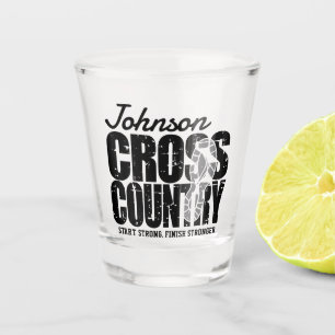 Cross-Country ADD TEXT Läufer Lauf Team Spieler Schnapsglas