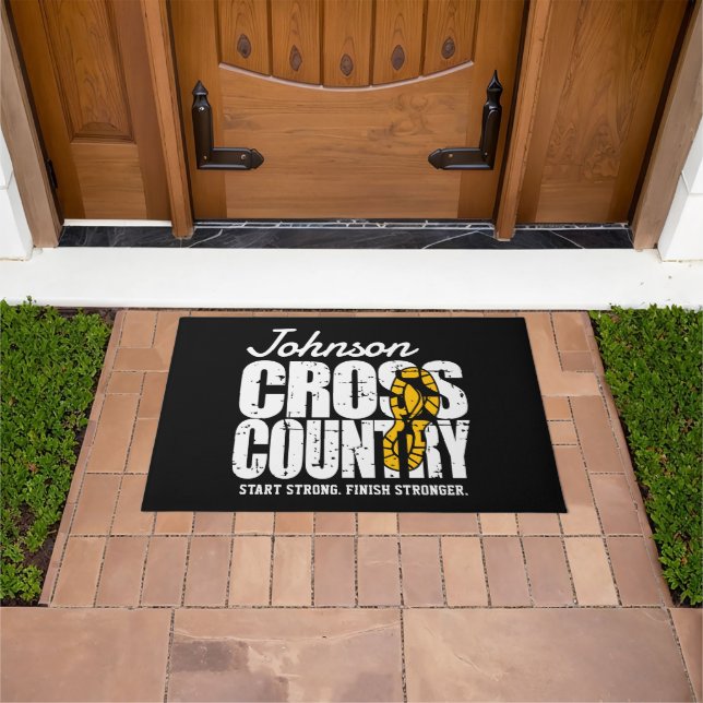Cross Country ADT TEXT Runner, der Team Player läu Fußmatte (Außenbereich)
