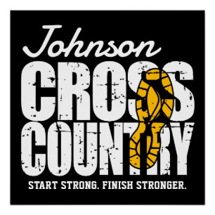 Cross Country ADT TEXT Runner, der Team Player läu Poster