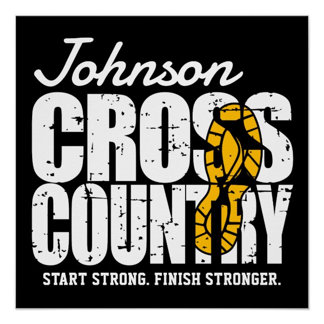 Cross Country ADT TEXT Runner, der Team Player läu Poster (Vorderseite)