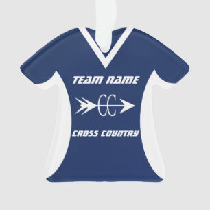 Cross Country Blue Sports Jersey Ornament