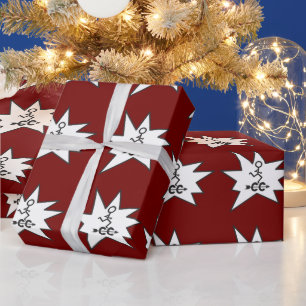 Cross Country CC Symbol läuft Themed Gift Wrap Geschenkpapier