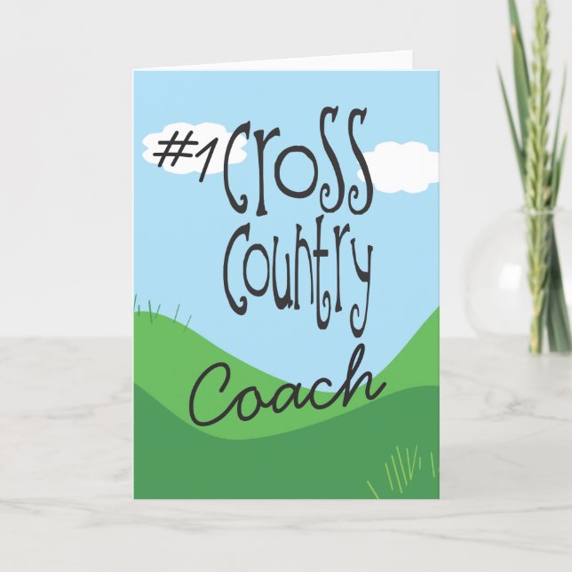 Cross Country Coach Dankeskarte (Vorderseite)