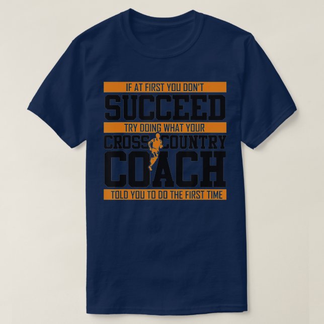 Cross Country Coach Laufgeschenk für Männer T-Shirt (Design vorne)