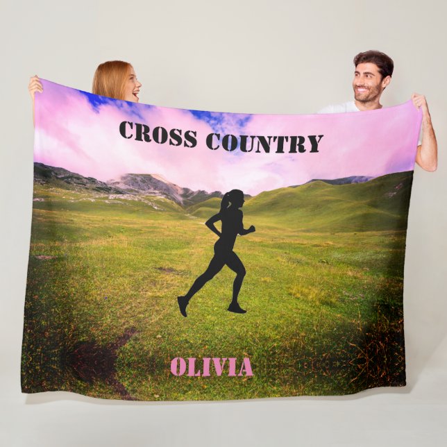 Cross Country Girls Pink Sky Fleece Blanket (Beispiel)