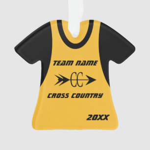 Cross Country Gold Sports Jersey mit Foto Ornament
