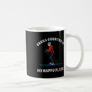 Cross Country ist mein glücklicher Ort Ski Liebhab Kaffeetasse