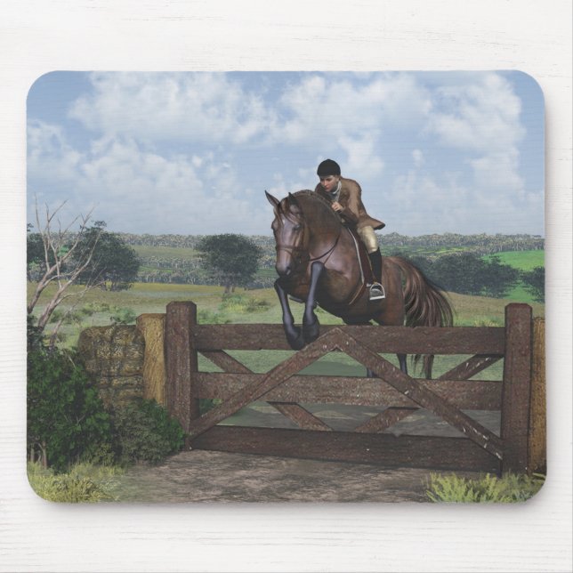 Cross Country - Jumping Horse Mouse Pad Mousepad (Vorne)