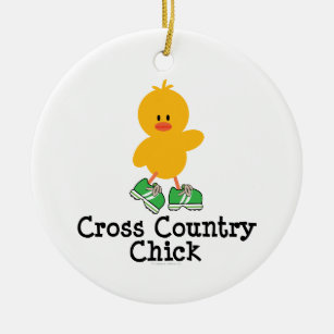 Cross Country-Küken-Verzierung Keramik Ornament