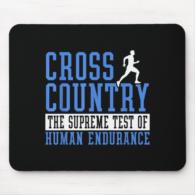 Cross-Country-Laufmotivation Mousepad (Vorne)