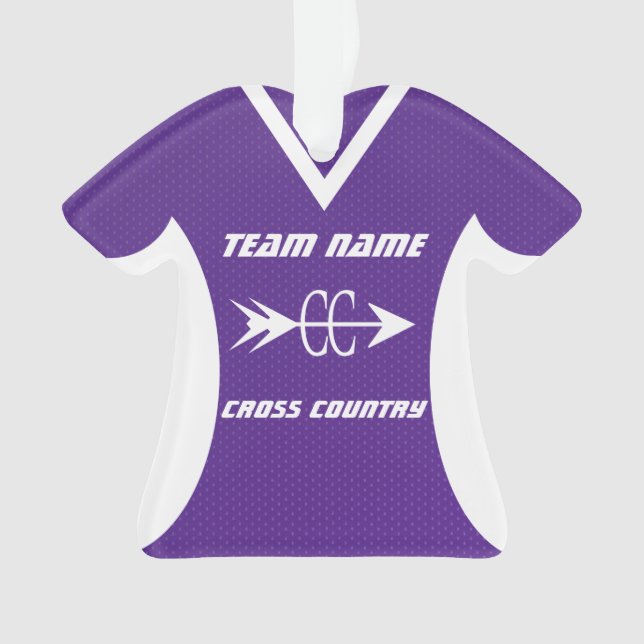 Cross Country Lila Sports Jersey Foto Ornament (Vorderseite)