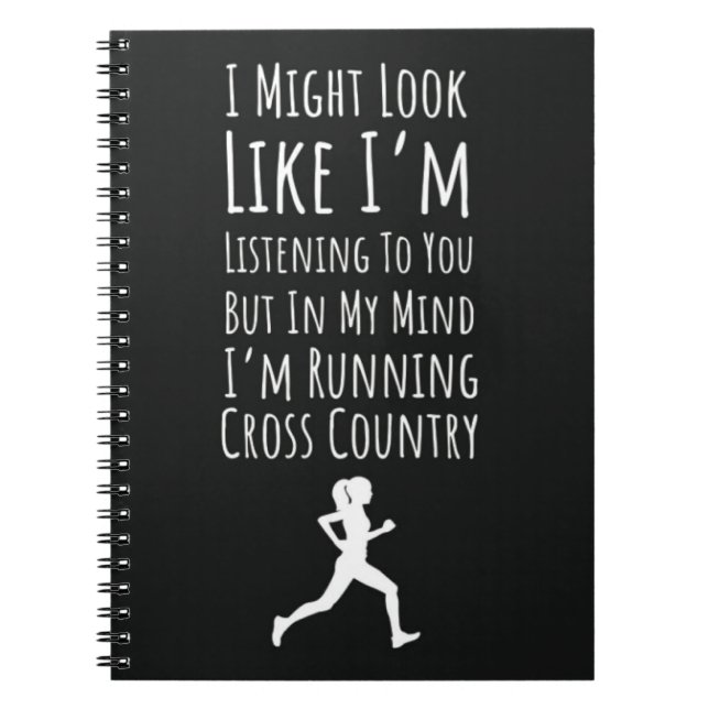Cross Country Ornaments Running Runner Team XC Notizblock (Vorderseite)