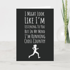 Cross Country Ornaments Sport Laufen Athlete XC Karte