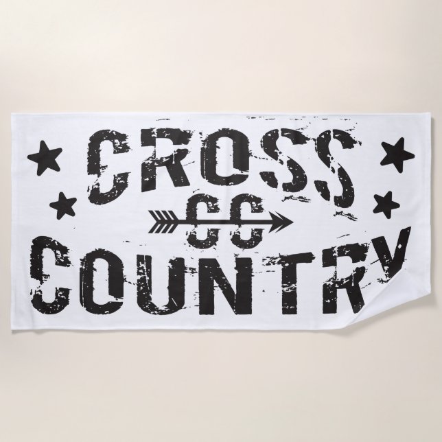 Cross Country Runner Beach Handtuch (Vorderseite)