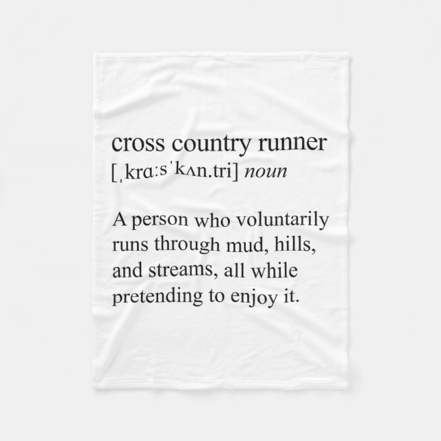 Cross Country Runner Definition, Xc Running  Fleecedecke (Vorderseite)