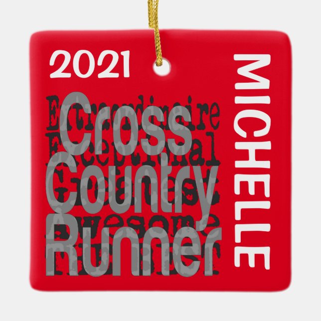 Cross Country Runner Extraordinaire CUSTOM Keramikornament (Vorderseite)