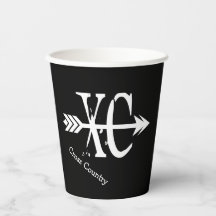 Cross Country Runner XC Arrow Paper Cups