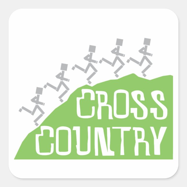 Cross Country Runners on Hill © Stickers (Vorderseite)