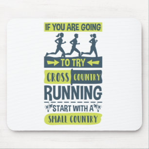 Cross Country Running Joke Small Country Mousepad