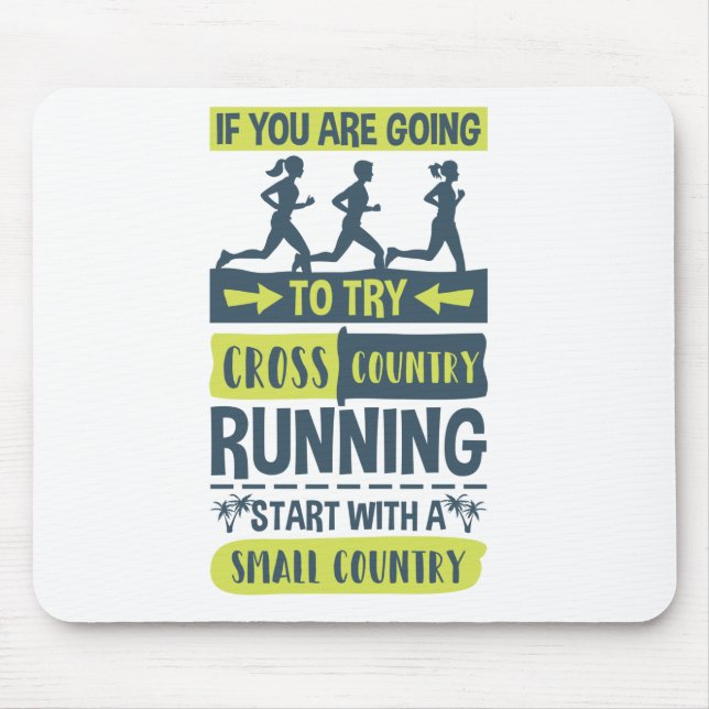 Cross Country Running Joke Small Country Mousepad (Vorne)