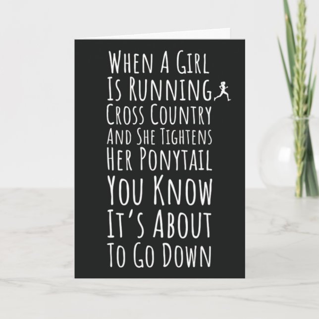 Cross Country Running Ornament Runner Sports Team Karte (Vorderseite)