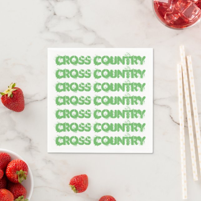 Cross Country Running Paper Napkins Serviette (Beispiel)