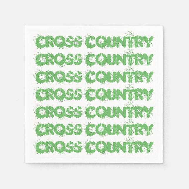 Cross Country Running Paper Napkins Serviette (Vorderseite)