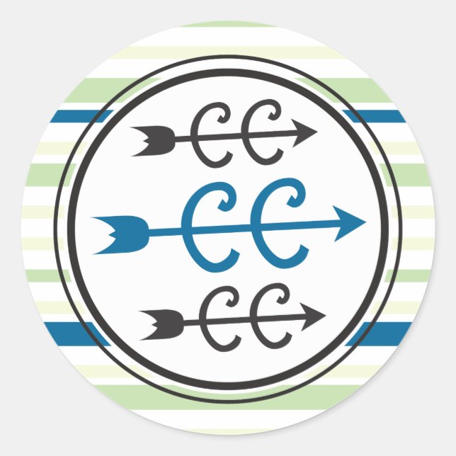 Cross Country Running Symbole - XC Runners Blue Runder Aufkleber (Vorderseite)