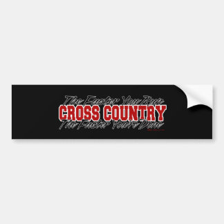Cross Country - schneller laufen Sie Autoaufkleber