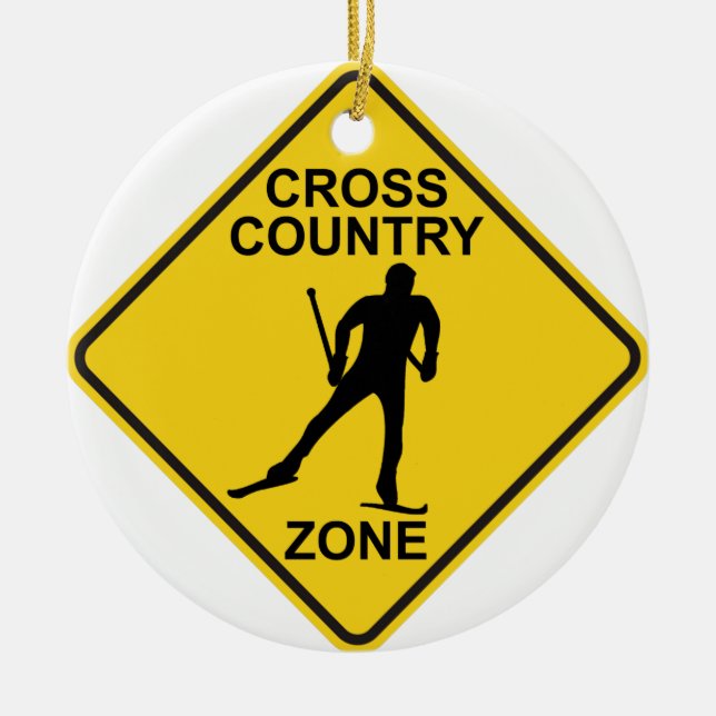 Cross Country-Ski-Zone Keramik Ornament (Vorne)