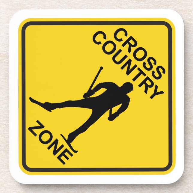 Cross Country Ski Zone Untersetzer (Vorderseite)