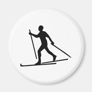 Cross Country-Skifahren Magnet