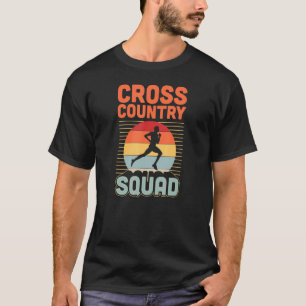 Cross Country Squad Retro Vintager Stil XC läuft T-Shirt