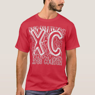 Cross Country Typografy Funny XC Cross Country Ru T-Shirt