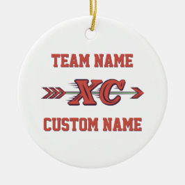 Cross Country XC Christmas Senior Night Team Keramik Ornament