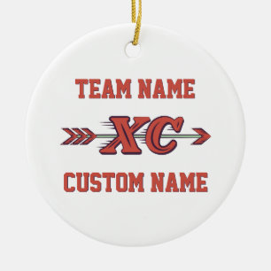 Cross Country XC Weihnachts-Senior-Nacht-Team Keramik Ornament