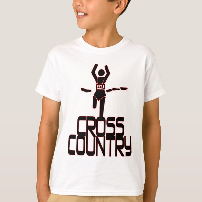 CROSS COUNTRY-ZIELLINIE-LÄUFER T-Shirt (Vorderseite)