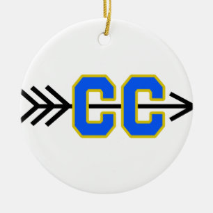 CROSS COUNTRYAPPLIQUE KERAMIK ORNAMENT