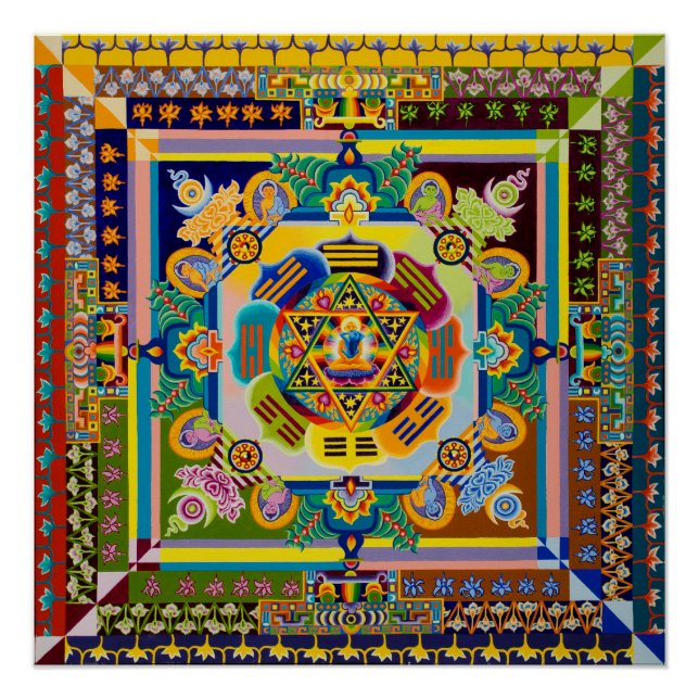 Cross Cultural mandala Poster (Vorderseite)
