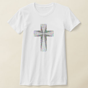 Cross-Design mit mehrfarbigen dots-T - Shirt für s