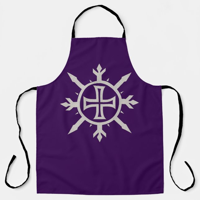 "Cross Emblem" All-Over Druck Schürze (Vorderseite)