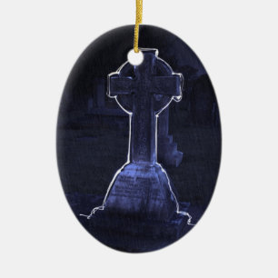 Cross Gravestone Ornament