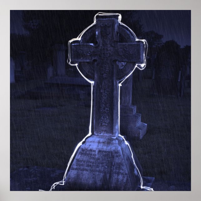 Cross Gravestone Poster (Vorne)