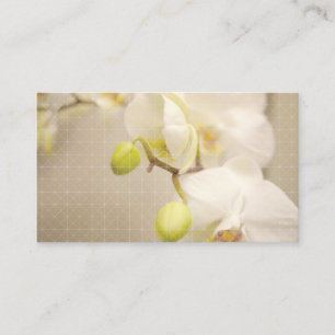 CROSS-HATCH-DESIGN mit ORCHIDS-Visitenkarte Visitenkarte