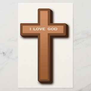 CROSS "I LIEBE GOD" BRIEFPAPIER