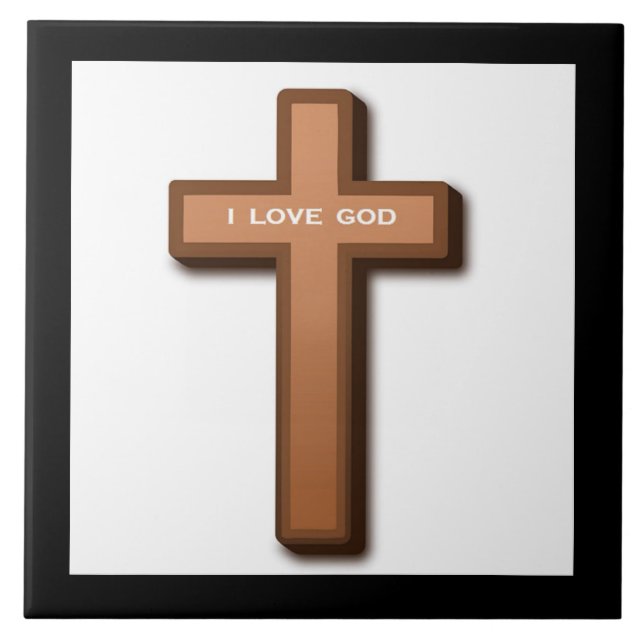 CROSS "I LIEBE GOD" FLIESE (Vorderseite)