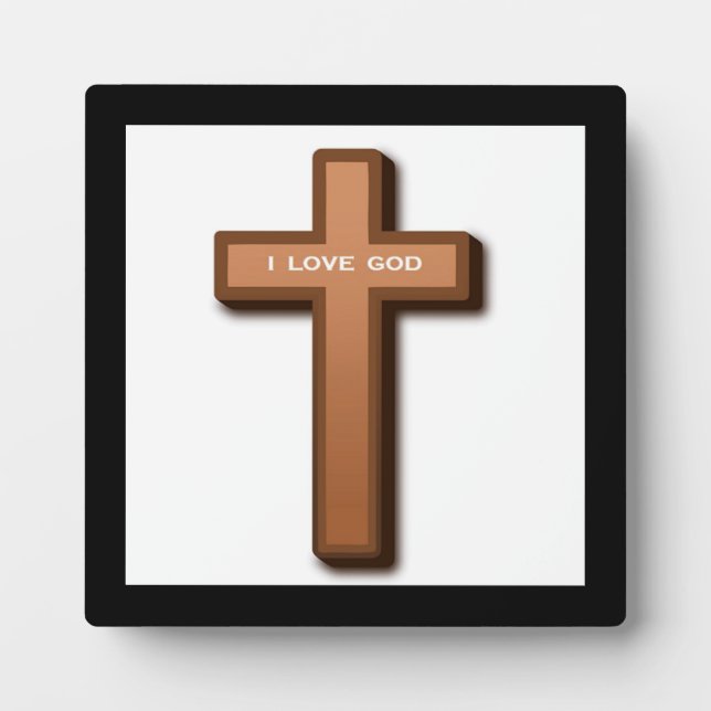 CROSS "I LIEBE GOD" FOTOPLATTE (Vorderseite)