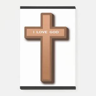 CROSS "I LIEBE GOD" POST-IT KLEBEZETTEL