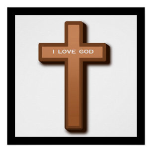 CROSS "I LIEBE GOD" POSTER